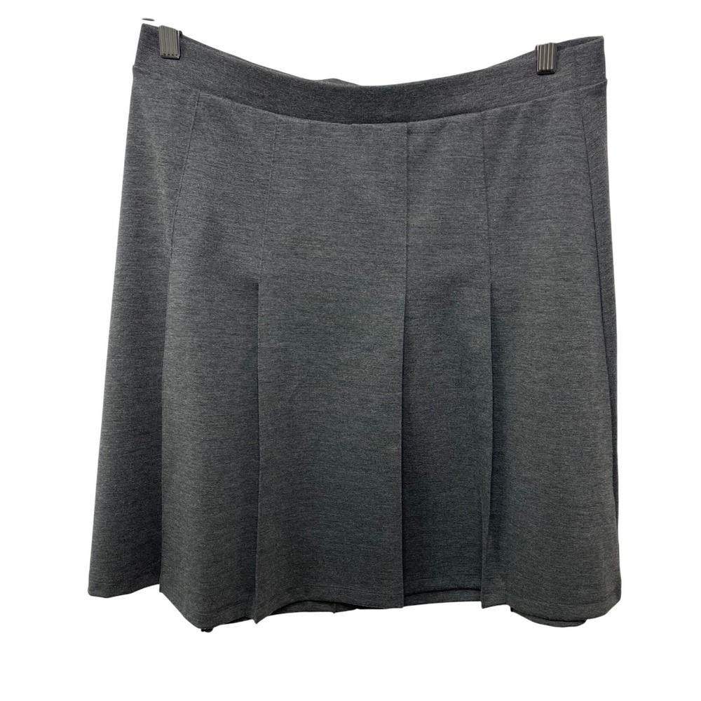 Lands' End Gray Pleated Skirt Career Casual Schoolgirl Preppy Academia Office 14